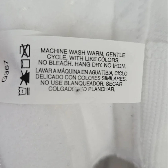 34B Hanes G367 Cotton Wireless Wire Free Sports‎ Bra White NWT - Picture 7 of 7